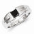 Sterling Silver Black Diamond Mens Ring