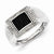 Sterling Silver w/Rhodium Plated Black and White Diamond Men's Ring