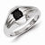 Sterling Silver Black Diamond Mens Ring