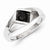 Sterling Silver Black Diamond Mens Ring