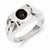Sterling Silver Black Diamond Mens Ring