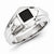 Sterling Silver Black Diamond Mens Ring