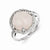 Sterling Silver Rose Quartz and Diamond Ring
