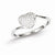 Sterling Silver Diamond Heart Ring