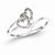Sterling Silver w/Rhodium Plated Diamond Double Heart Promise Ring