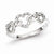 Sterling Silver w/Rhodium Plated Diamond Triple Heart Ring
