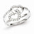 Sterling Silver Diamond Heart Ring