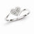 Sterling Silver Diamond Heart Ring