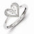 Sterling Silver Diamond Heart Ring
