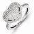 Sterling Silver Diamond Heart Ring