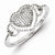 Sterling Silver Diamond Heart Ring