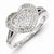 Sterling Silver Diamond Heart Ring