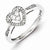 Sterling Silver Diamond Heart Ring