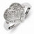 Sterling Silver Diamond Heart Ring