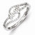 Sterling Silver Diamond Heart Ring