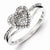 Sterling Silver Diamond Heart Ring
