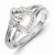 Sterling Silver Diamond Heart Ring