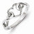 Sterling Silver Diamond Heart Ring