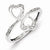 Sterling Silver Diamond Heart Ring