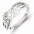 Sterling Silver w/Rhodium Plated Diamond Heart Mom Ring