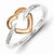 Sterling Silver & 14k Two tone Heart Ring