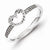Sterling Silver Diamond Heart Ring
