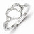 Sterling Silver w/Rhodium Plated Diamond Heart Ring