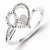 Sterling Silver Diamond Heart Ring
