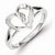 Sterling Silver Diamond Heart Ring