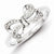 Sterling Silver w/Rhodium Plated Diamond Bow Ring