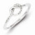 Sterling Silver Diamond with Simple Twist Design Ring