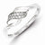 Sterling Silver w/Rhodium Plated Diamond Ring