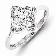 Sterling Silver & Diamond Ring