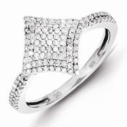 Sterling Silver Diamond Ring