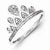 Sterling Silver w/Rhodium Plated Diamond Crown Ring