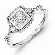 Sterling Silver Diamond Ring