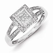 Sterling Silver Diamond Ring