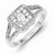Sterling Silver Diamond Square Ring