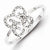 Sterling Silver Diamond Butterfly Ring