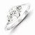 Sterling Silver w/Rhodium Plated Diamond Flower Ring