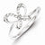 Sterling Silver & Diamond Butterfly Ring