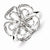 Sterling Silver Diamond Flower Ring