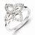 Sterling Silver & Diamond Flower Ring