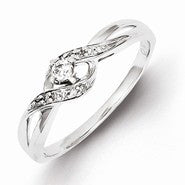 Sterling Silver Diamond Promise Ring