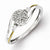 Sterling Silver & 14k Yellow Gold Diamond Ring