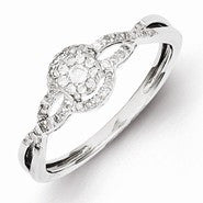 Sterling Silver Diamond Ring