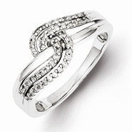 Sterling Silver Diamond Ring
