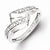 Sterling Silver w/Rhodium Plated Diamond Ring