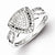 Sterling Silver Diamond Triangle Shape Ring