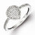 Sterling Silver Diamond Teardrop Ring